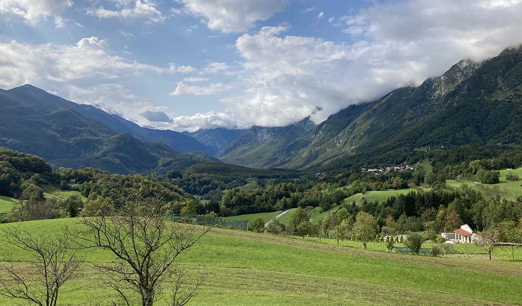 Slowenien 2020, Alpe Adria Trail Schild